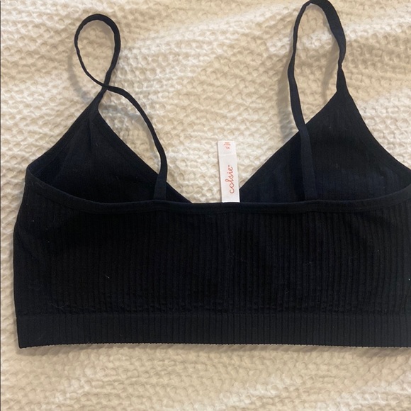 Colsie Black Ribbed Bralette - Picture 3 of 4